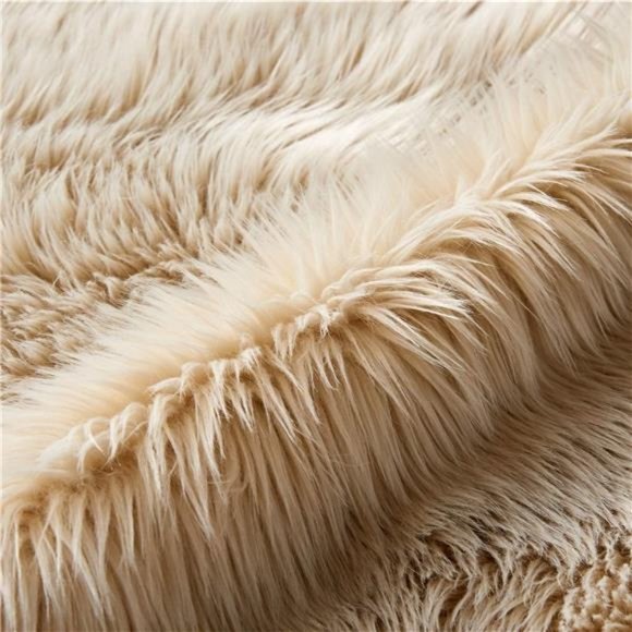 Ultra Soft Fluffy/Fuzzy Shaggy Area Rug Faux Fur Chair Cover SeatPad for Bedroom - Picture 5 of 6